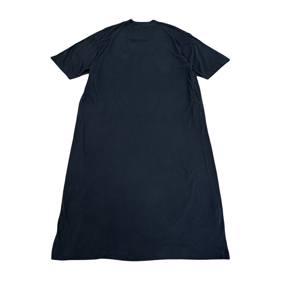 Essentials Fear of God Shirt Dress Womens 2XS Black Cotton Midi Short Sleeve